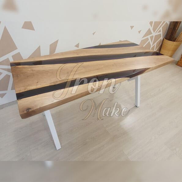 tavolo in legno e resina-ametista1